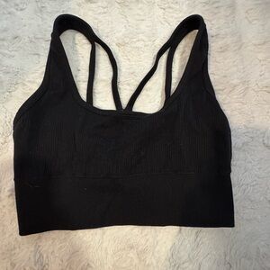 Aerie Black Ribbed Bralette